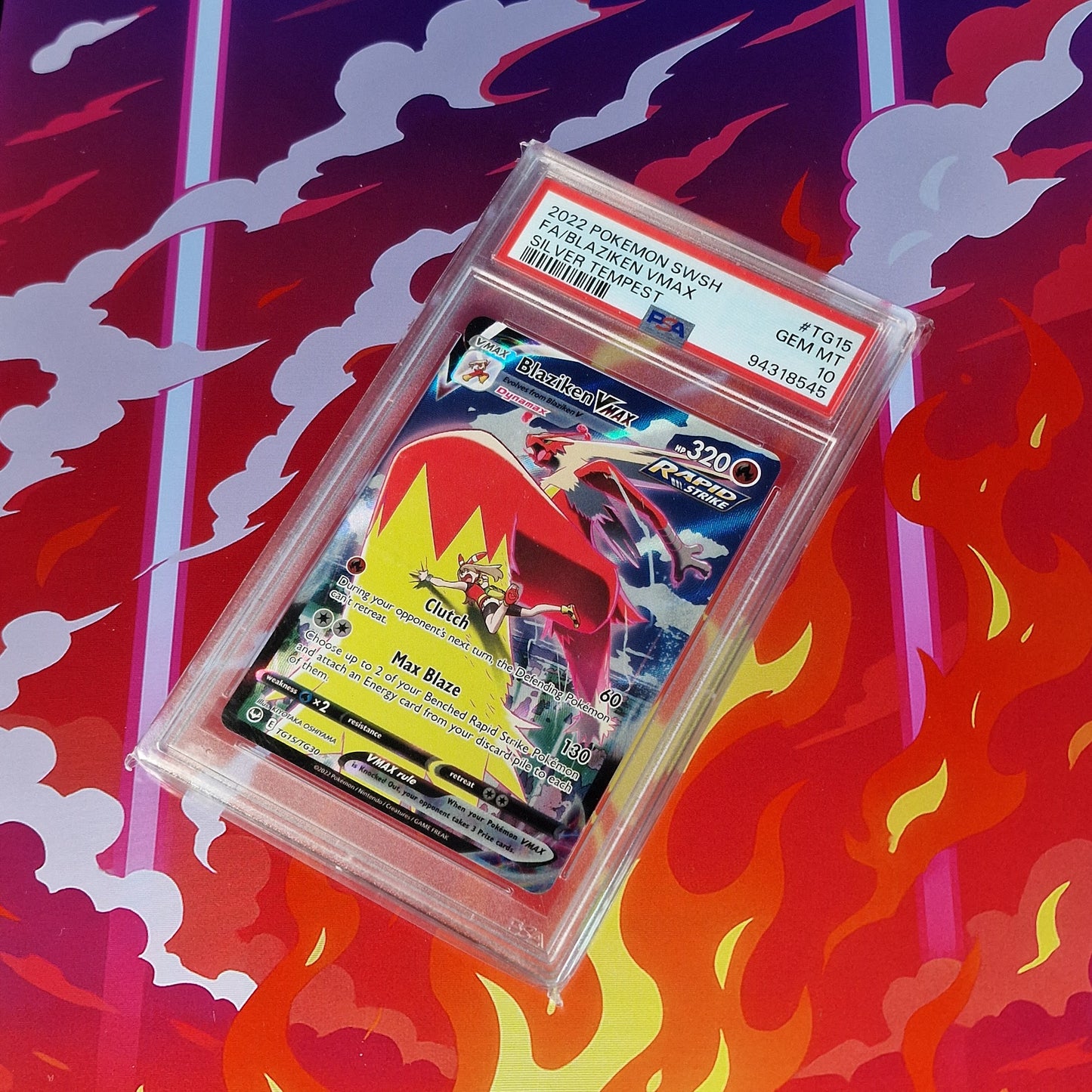 Blaziken Vmax - TG15 - Silver Tempest - PSA 10
