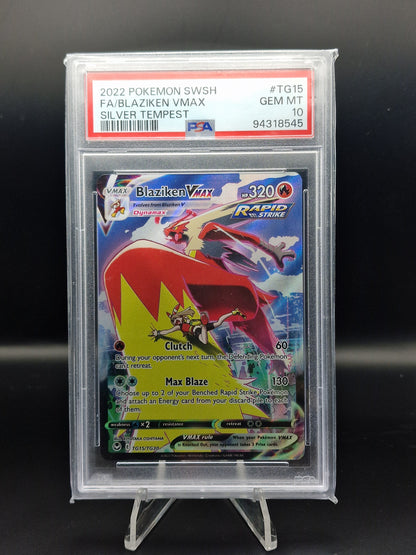 Blaziken Vmax - TG15 - Silver Tempest - PSA 10